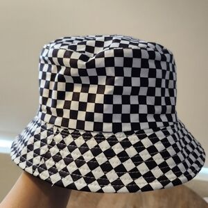 Black & White Checkerboard Bucket Hat